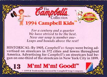 1995 Collect-A-Card Campbell’s Soup Collection #13 1994 Campbell Kids Back