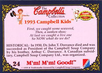 1995 Collect-A-Card Campbell’s Soup Collection #24 1993 Campbell Kids Back