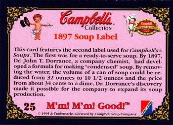 1995 Collect-A-Card Campbell’s Soup Collection #25 1897 Soup Label Back