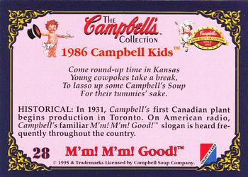 1995 Collect-A-Card Campbell’s Soup Collection #28 1986 Campbell Kids Back