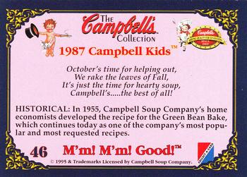 1995 Collect-A-Card Campbell’s Soup Collection #46 1987 Campbell Kids Back