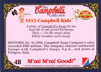 1995 Collect-A-Card Campbell’s Soup Collection #48 1913 Campbell Kids Back
