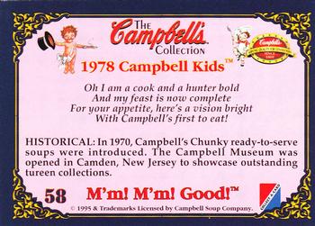 1995 Collect-A-Card Campbell’s Soup Collection #58 1978 Campbell Kids Back