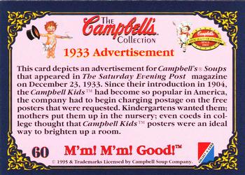 1995 Collect-A-Card Campbell’s Soup Collection #60 1933 Advertisement Back