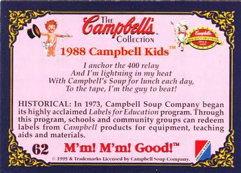 1995 Collect-A-Card Campbell’s Soup Collection #62 1988 Campbell Kids Back
