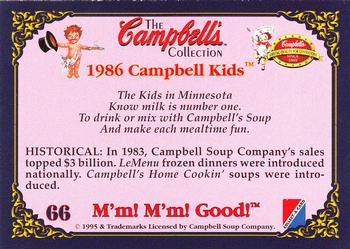 1995 Collect-A-Card Campbell’s Soup Collection #66 1986 Campbell Kids Back