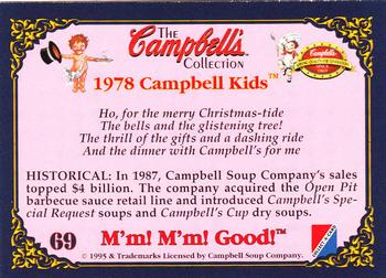 1995 Collect-A-Card Campbell’s Soup Collection #69 1978 Campbell Kids Back