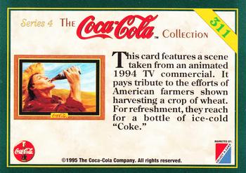 1995 Collect-A-Card Coca-Cola Collection Series 4 #311 Animated commercial, 1994 Back
