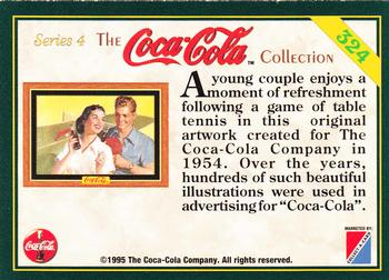 1995 Collect-A-Card Coca-Cola Collection Series 4 #324 Young couple, 1954 Back