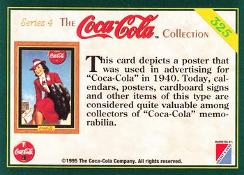 1995 Collect-A-Card Coca-Cola Collection Series 4 #325 Football coat, 1940 Back