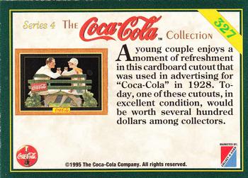 1995 Collect-A-Card Coca-Cola Collection Series 4 #327 Young couple on bench, 1928 Back