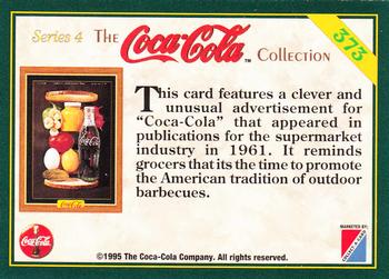 1995 Collect-A-Card Coca-Cola Collection Series 4 #373 Grocer sandwich, 1961 Back
