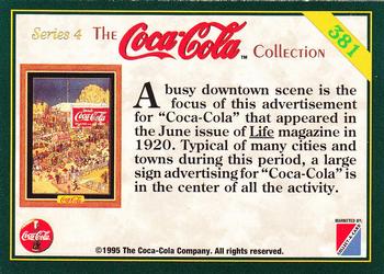 1995 Collect-A-Card Coca-Cola Collection Series 4 #381 Circus parade, Life 1920 Back