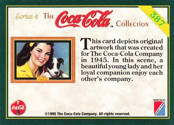 1995 Collect-A-Card Coca-Cola Collection Series 4 #387 Lady and companion, 1945 Back