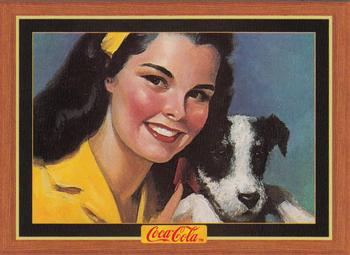 1995 Collect-A-Card Coca-Cola Collection Series 4 #387 Lady and companion, 1945 Front
