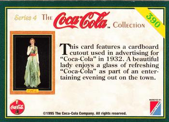 1995 Collect-A-Card Coca-Cola Collection Series 4 #390 Evening out, cutout 1932 Back