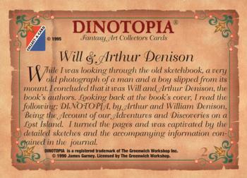 1995 Collect-A-Card Dinotopia #2 Will & Arthur Denison Back