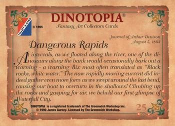 1995 Collect-A-Card Dinotopia #25 Dangerous Rapids Back