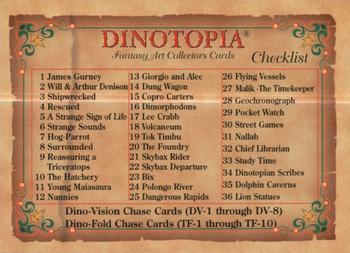1995 Collect-A-Card Dinotopia #72 Dinotopia Fantasy Art Collector Cards Checklist Front