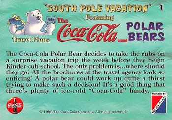 1996 Collect-A-Card Coca-Cola Polar Bears #1 Travel Plans Back