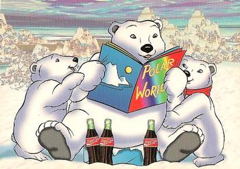 1996 Collect-A-Card Coca-Cola Polar Bears #3 Pop's Big News Front
