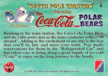 1996 Collect-A-Card Coca-Cola Polar Bears #4 All Aboard Back