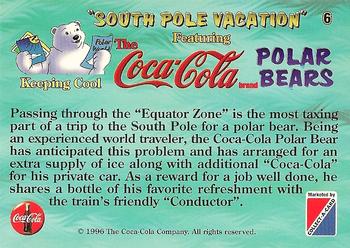 1996 Collect-A-Card Coca-Cola Polar Bears #6 Keeping Cool Back