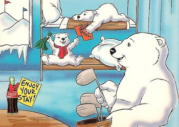 1996 Collect-A-Card Coca-Cola Polar Bears #9 All Checked In Front