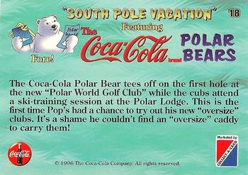 1996 Collect-A-Card Coca-Cola Polar Bears #18 Fore! Back