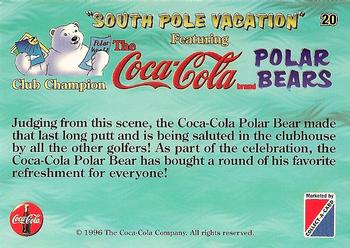 1996 Collect-A-Card Coca-Cola Polar Bears #20 Club Champion Back