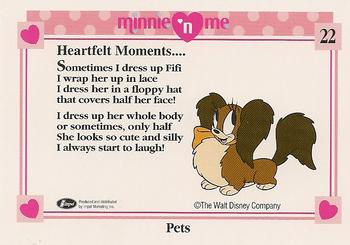 1991 Impel Minnie 'N Me #22 Pets Back