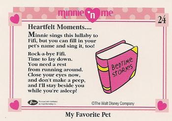 1991 Impel Minnie 'N Me #24 My Favorite Pet Back