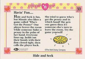 1991 Impel Minnie 'N Me #39 Hide and Seek Back