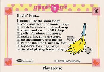 1991 Impel Minnie 'N Me #40 Play House Back