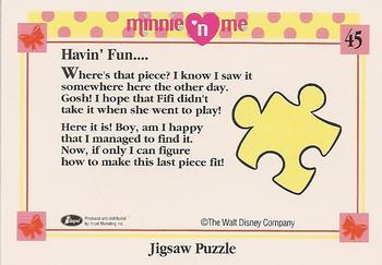 1991 Impel Minnie 'N Me #45 Jigsaw Puzzle Back