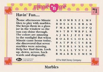 1991 Impel Minnie 'N Me #71 Marbles Back