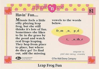 1991 Impel Minnie 'N Me #81 Leap Frog Fun Back