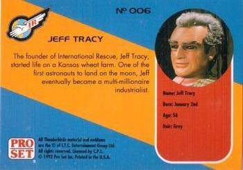 1992 Pro Set Thunderbirds Are Go #6 Jeff Tracy Back