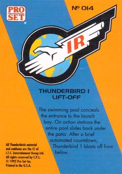 1992 Pro Set Thunderbirds Are Go #14 Thunderbird 1 Lift-off Back