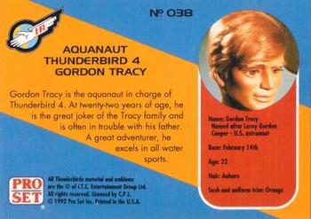 1992 Pro Set Thunderbirds Are Go #38 Gordon Tracy Back