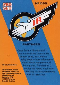 1992 Pro Set Thunderbirds Are Go #93 Partners Back
