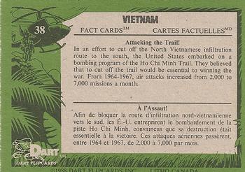 1988 Dart Vietnam Facts #38 Attacking the Trail! Back