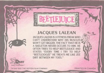 1990 Dart Beetlejuice #7 Jacques LaLean Back