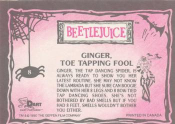 1990 Dart Beetlejuice #8 Ginger, Toe Tapping Fool Back