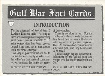 1991 Dart Gulf War Facts #1 Pictorial History of the Gulf War Back