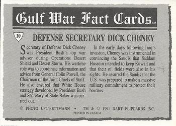 1991 Dart Gulf War Facts #10 Defense Secretary Dick Cheney Back