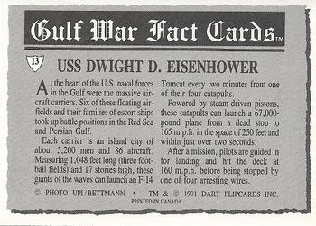 1991 Dart Gulf War Facts #13 USS Dwight D. Eisenhower Back