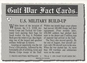 1991 Dart Gulf War Facts #15 U.S. Military Build-Up Back