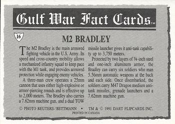 1991 Dart Gulf War Facts #16 M2 Bradley Back