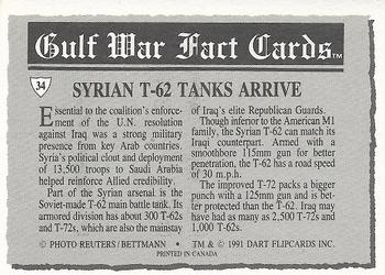 1991 Dart Gulf War Facts #34 Syrian T-62 Tanks Arrive Back